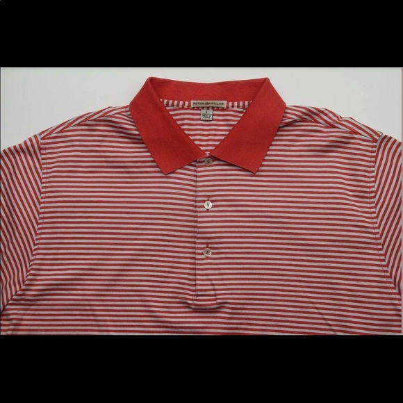 Peter Millar striped salmon colored shirt - Picture 3 of 8